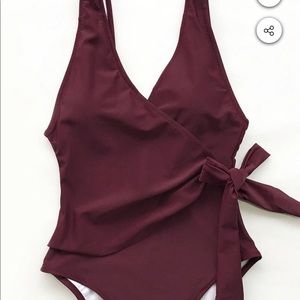 Burgundy one piece